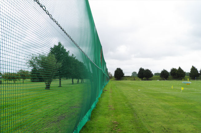 Golf Driving Range Netting Installation - Huck